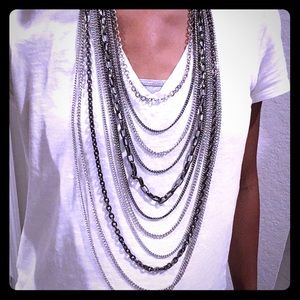 Multi-strand Chain Statement Necklace